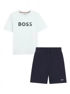 Комплект из топа и шортов с логотипом Boss Kidswear, белый