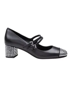 Кожаные туфли-лодочки «Мэри Джейн» от Matilda с заклепками Michael Kors, черный