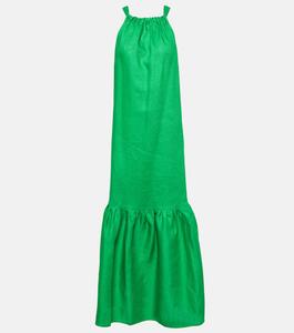 Льняное платье макси Ibiza ASCENO, зеленый