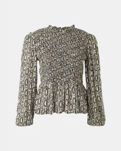 Женский топ с длинными рукавами и резинками Easy Wear, черный