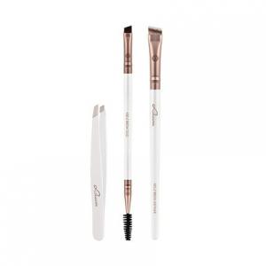 Luvia Prime Brow Kit Набор кистей с пинцетом и 3 веганскими косметическими кисточками, Luvia Cosmetics