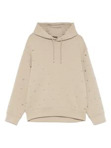 Худи с вышитым логотипом Emporio Armani, коричневый