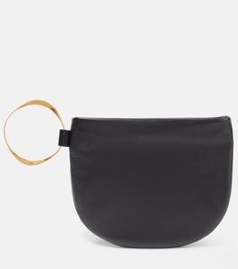 Кожаный клатч Geo The Row, Black Ang