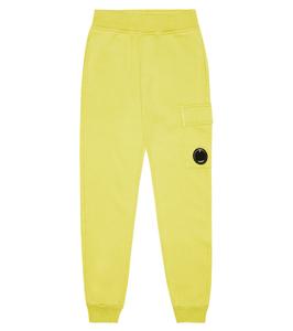 Спортивные штаны из хлопкового флиса с линзами C.P. Company Kids, Golden Palm
