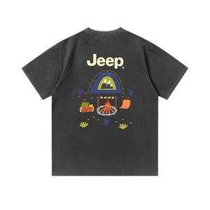 Футболка для школьников с круглым вырезом Moderate Jeep, темно-серый