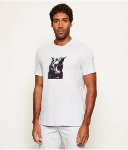 Футболка Te_Dobermann regular fit Boss Orange, пепельно-серый