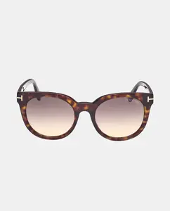 Солнцезащитные очки «кошачий глаз» из ацетата Tom Ford, коричневый