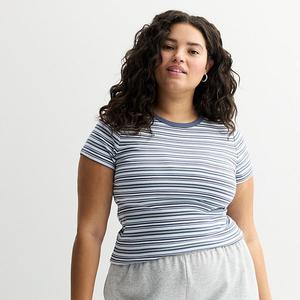 Детская футболка slim fit plus size So, Blue Green Stripe