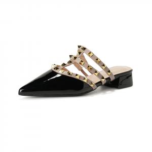 MADALLO Женские стойкие к запаху устойчивые к истиранию противоскользящие закрытые тапочки Black, цвет Black