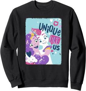 Толстовка My Little Pony: A New Generation Zipp Storm and Izzy Moonbow, черная (black 19-3911tcx)