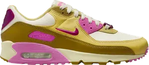 Кроссовки Wmns Air Max 90 SE 'Dance - Bronzine Pink', золотой