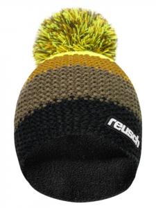 Reusch Шапка Enzo Beanie, модель 7334, черный/морская черепаха/безопасный желтый