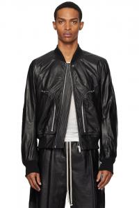 Кожаная летная куртка-бомбер Concordians Bauhaus Rick Owens, черный