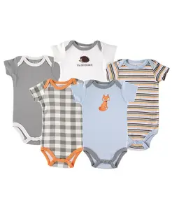 Детский комплект из 5 мягких боди для мальчиков Luvable Friends, синий