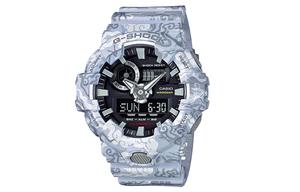 Мужские часы Casio GA-700CG-7A серии Dual Display с жидкокристаллическим и аналоговым дисплеем черные