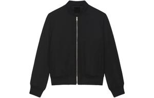 Givenchy Черная бомбер с логотипом из шерсти, Black