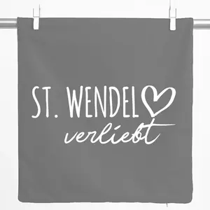 Декоративная наволочка Huuraa с надписью Влюбленная в подарок 40x40 см, стальной серый хлопок, украшение St. Wendel Hellweg Druckerei