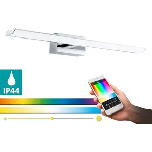 Зеркальный светильник TABIANO-C с LED-панелью, 1 шт. Холодный белый | Нейтральный белый | Дневной белый | Теплый белый CONNECT, управление через приложение и пульт дистанционного управления, BLE, CCT, RGB Eglo, Chromfarben