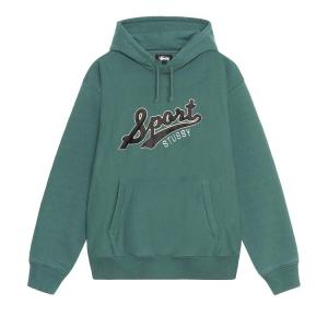 Худи Stussy Satin Patch Oversized Hoodie Green, зеленый