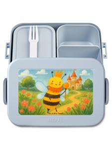 Mr. & Mrs. Panda Дизайн бенто-бокса «Король пчел» (без слов), пастельно-голубой цвет