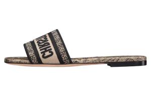 DIOR Dway Slide Slippers Women's Beige Black