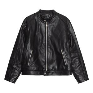 Куртка Stussy Cafe Racer Leather Jacket, Black
