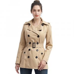 Женский водонепроницаемый короткий плащ с капюшоном Bgsd Evelyn BGSD, цвет Tan