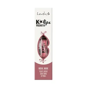 Набор для макияжа губ Lips Set K'lips Velvet Lovely, цвет rose ride