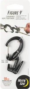Маленький карабинный натяжитель веревки одинарный Nite Ize, Black