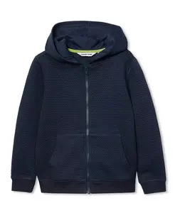 Мальчиковый текстурированный вязаный худи на молнии Lands' End, синий
