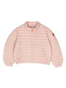 Пуховик с нашивкой-логотипом Save The Duck Kids, розовый