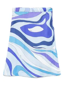 Юбка с принтом PUCCI Junior, синий