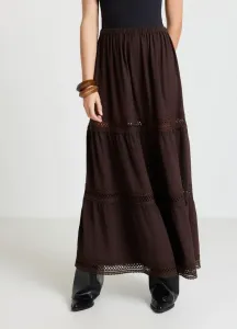 Длинная юбка однотонного цвета Calliope, Cioccolato Scuro