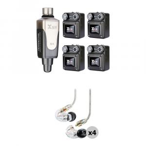 Xvive Audio U4 Wireless In-Ear Monitor Value Kit with 4