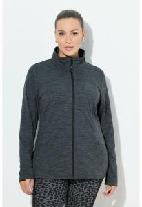 Толстовка Ulla Popken Zip-up sweatshirt, Black