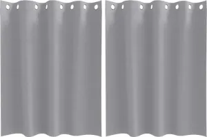 Плотные шторы с кольцами, 2 шт., светло-серые, 140 x 140 см vidaXL