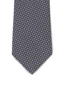 Шелковый галстук с геометричным узором GIORGIO ARMANI, коричневый