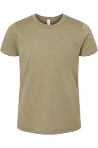 Футболка молодежная BELLA + CANVAS CVC Jersey, цвет heather olive