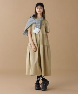 Многослойное хлопковое макси-платье