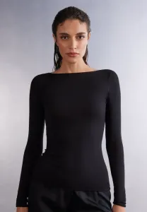 Сверхлегкая футболка с длинными рукавами Intimissimi, Black