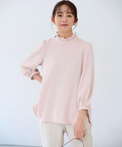 Блузка из жоржета с рюшами и стоячими лямками из шифона Suite, цвет Pink Beige [033]