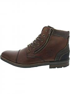 Rieker Коричневые ботинки на шнуровке
