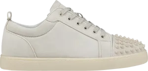 Кроссовки Christian Louboutin Louis Junior Spikes 'Albatre', кремовый