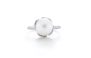 TIFFANY & CO. Кольцо Unisex Silver из стерлингового серебра с жемчугом