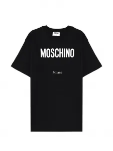 Футболка с принтом логотипа Moschino, черный