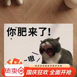 Budis Ковер 80х120 см из ПВХ, придверный, с петлевым ворсом, не скользит, You're Fat Now