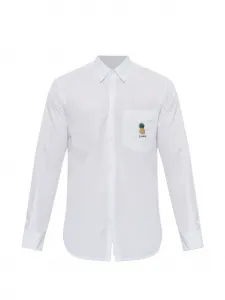 Рубашка с вышивкой в виде ананаса и карманом Dsquared2, белый