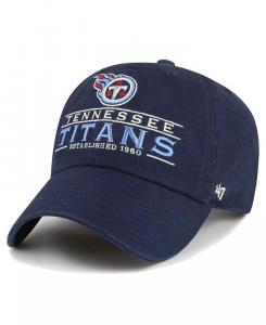Мужская темно-синяя кепка Tennessee Titans Vernon Clean Up Adjustable '47 Brand