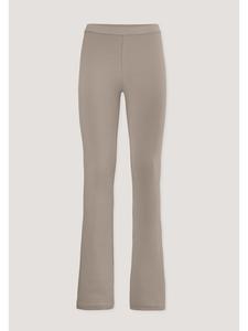 Леггинсы Hessnatur Flared Soft Rib из органического хлопка миндально-коричневого цвета