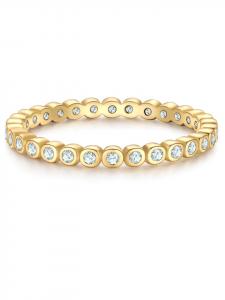 Glanzstücke München Кольцо из стерлингового серебра с кубическим цирконием в оправе из желтого золота